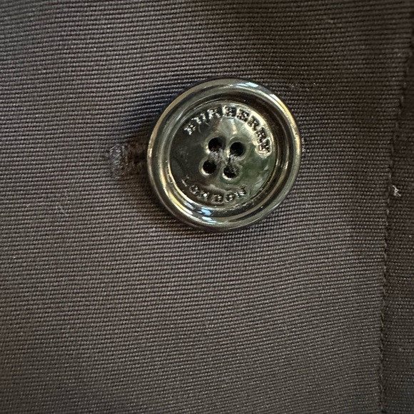 Burberry Short Black Trench Coat Size 6 - Picture 7 of 12